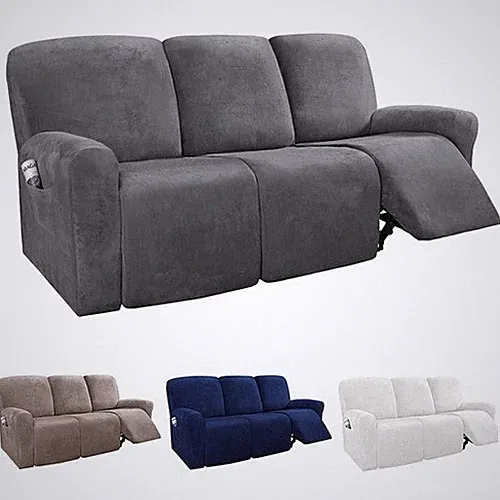 All-inclusive Recliner Sofa Cover 3 Seat Elastic Sofa Chair Slipcover Non-slip