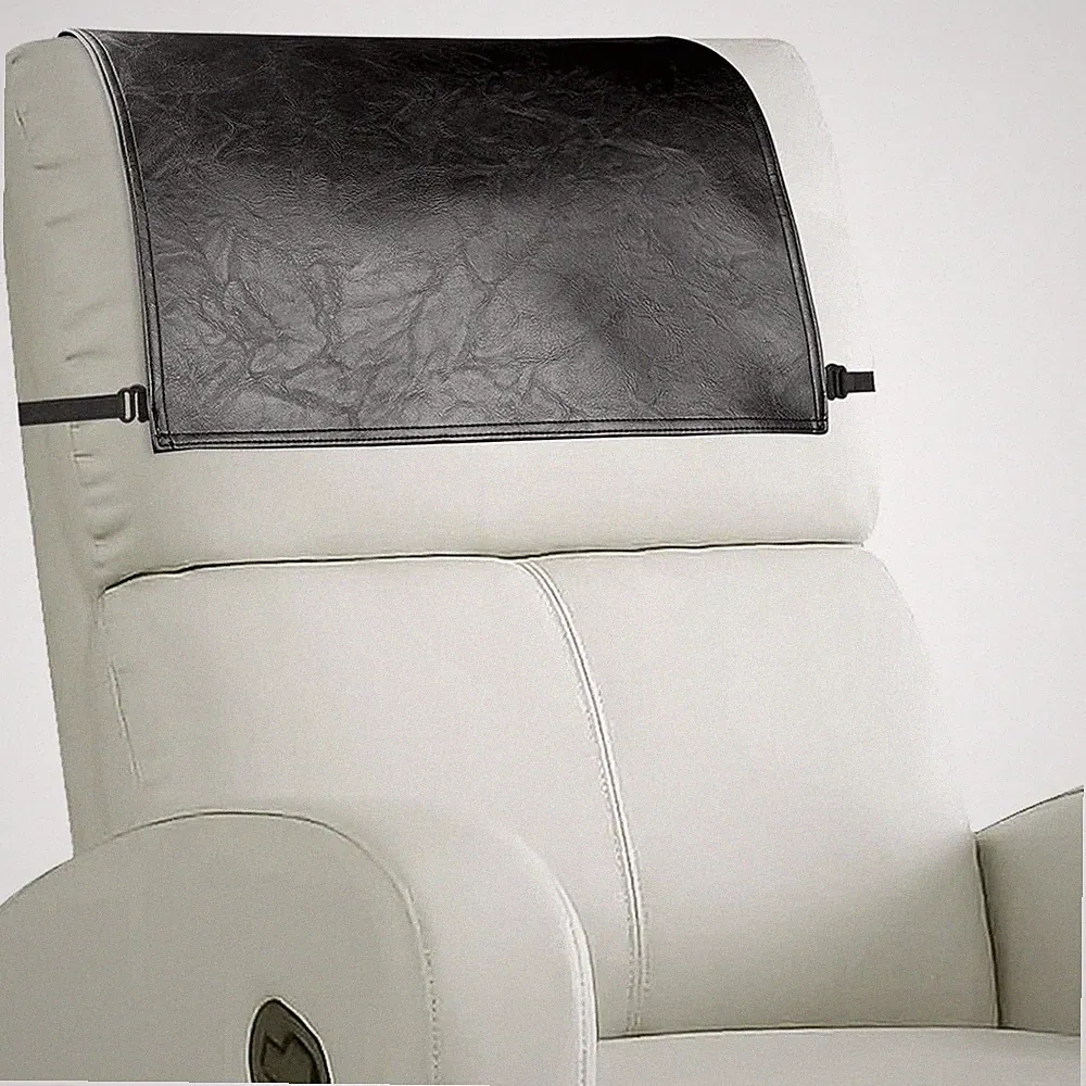 Elastic Strap Headrest Cover Faux Leather for Recliner Chair Headrest8635