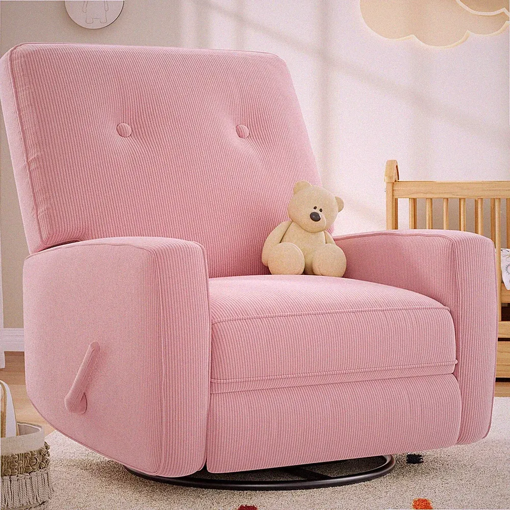Garvee Nursery Recliner Chair, 360° Swivel Rocking Glider Chair for Adults