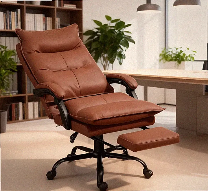 Garvee Brown Pu Leather Recliner Chair